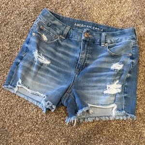 American Eagle Outfitters Curvy Midi Jean Shorts